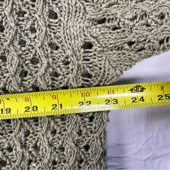 James Perse Women’s Open Knit Sweater Green Linen/Cotton Blend Size 3 (Large) - Picture 7 of 8